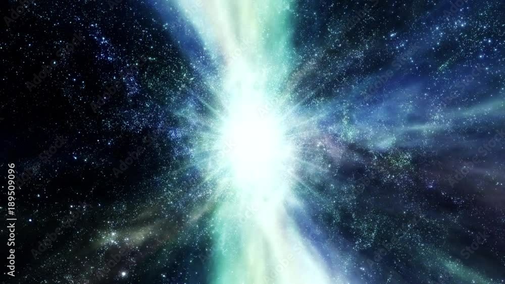 Wall mural space 2299: traveling through a wormhole in space (loop).