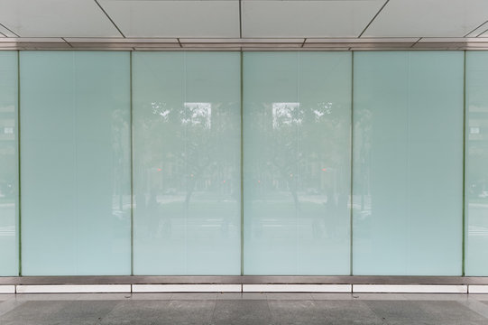 Shop Boutique Store Front with Big Window and Place for Name