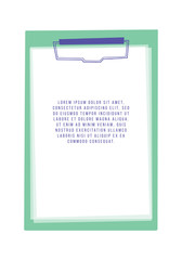 Paper clipboard vector illustration 