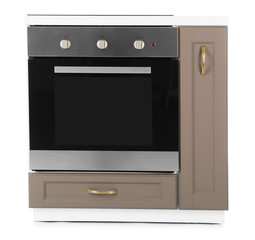 Fototapeta premium Electric oven on white background