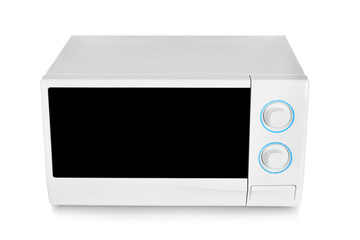 Fototapeta premium Microwave oven on white background