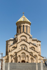 Fototapeta na wymiar The Holy Trinity Cathedral of Tbilisi commonly known as Sameba in Georgia