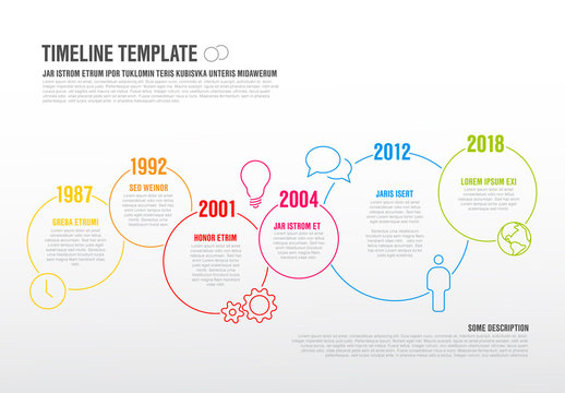Overlapping Circles Timeline Infographic 2