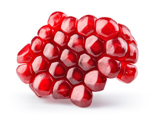 Pomegranate. Seeds isolated on white background. With clipping path. Full depth of field.