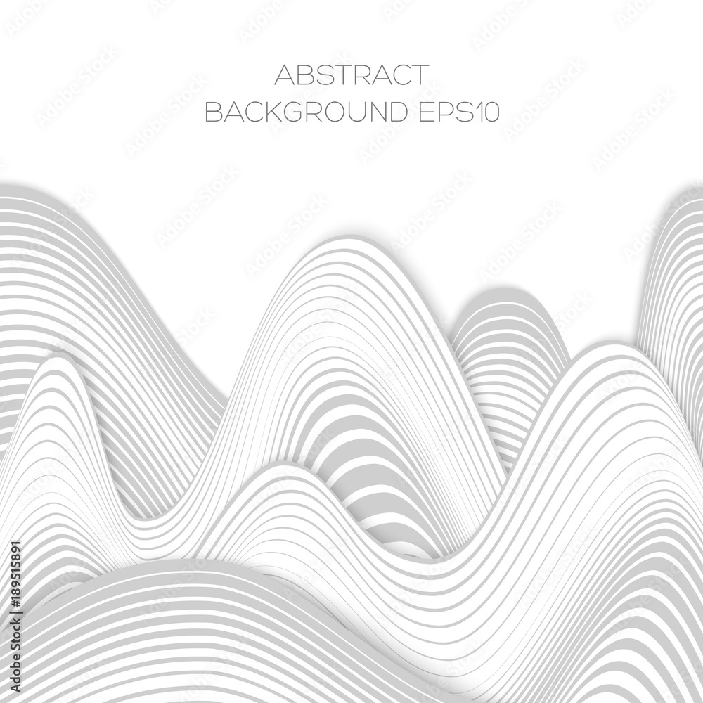Poster abstract background with distorted lines. the curvature of space. fluid motion.