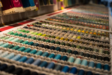 Colourful bobbin threads