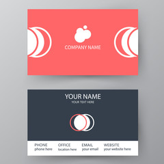 Vector business card template. Visiting card for business and personal use. Modern presentation card with company logo. Vector illustration design.