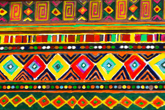 african pattern on ceramics