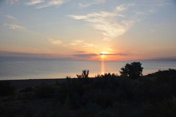 Kazakhstan landscape sunset