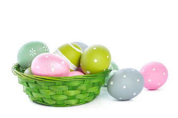 easter eggs isolated on white