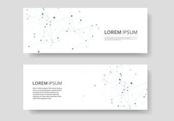 Abstract connect background with connected lines and dots. Modern vector templates brochure