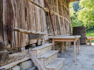 Old wooden barn at Baba Stana Neighborhood, Oreshak, Bulgaria