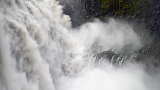 Beautiful view on icelandic waterfall in iceland Beautiful view on icelandic waterfall in iceland skogarfoss, dettifoss, gullfoss (Reverse Timeline)