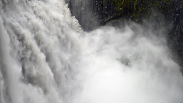 Beautiful view on icelandic waterfall in iceland Beautiful view on icelandic waterfall in iceland skogarfoss, dettifoss, gullfoss (Reverse Timeline)