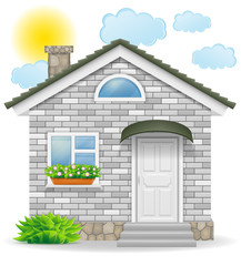 small country house vector illustration