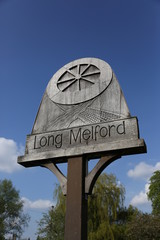 Long Melford village sign in Suffolk, England