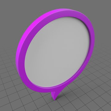 Circular purple speech bubble