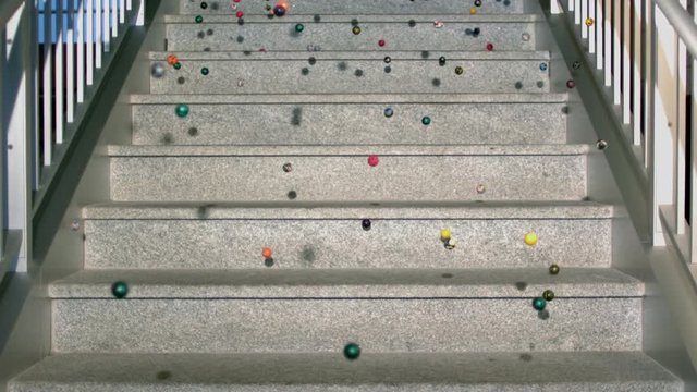 Bouncy Balls On Marble Steps