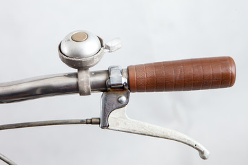 Components of an ancient bicycle.