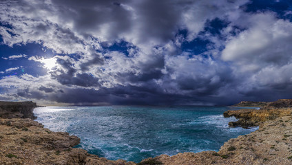 Gale force winds and bad weather