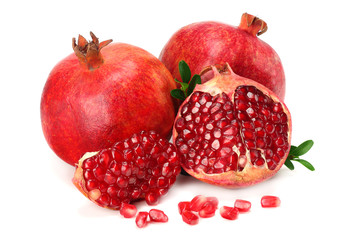 pomegranate isolated on white background