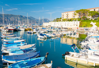 Obraz premium luxury harbor in Saint Jean Cap Ferrat on french riviera, cote d'azur, France