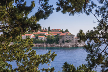 Island of Sveti Stefan on the Adriatic Sea near Budva, Montenegro