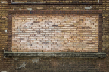 Textures on a brick wall with color variations