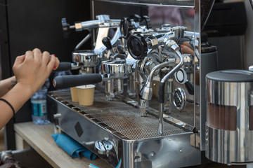Preparing Espresso Coffee