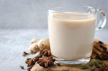 Masala chai with spices