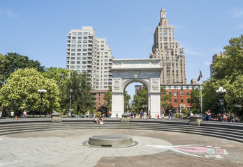 Washington Square Arch, New York, NY, USA on the July 31, 2017