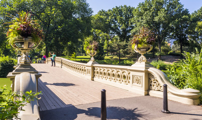 Bow Bridge at Central Park, New York City, NY, USA on the 1st of August, 2017