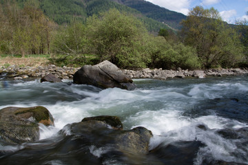 Fluss Noce in Südtirol, Italien