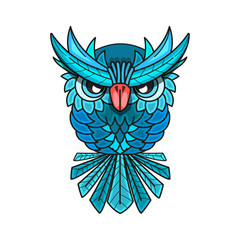 Naklejka premium Decorative Owl illustration
