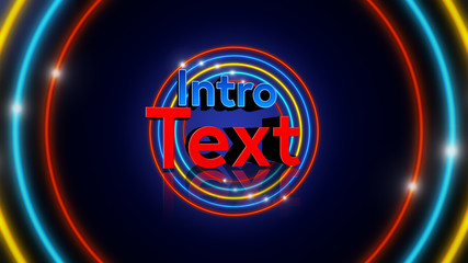 Blinking Neon Rings Title