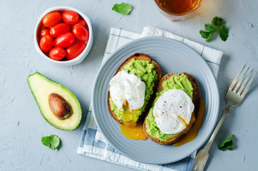 Poached egg Avocado Rye Toasts