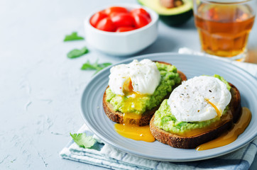 Poached egg Avocado Rye Toasts