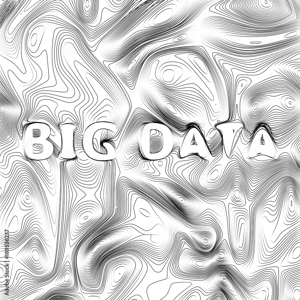 Poster big data background vector illustration. information streams. future technology
