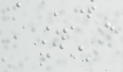 3D Rendering Of Abstract Chaotic Flying Sphere Background