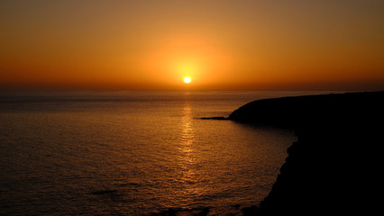 Sunset on Fuerteventura, Canary Islands.