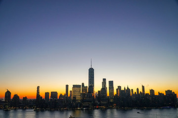 Fototapeta na wymiar sunrise at Manhattan