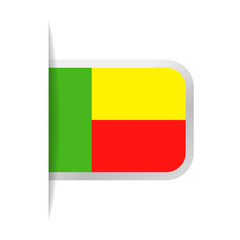 Benin Flag Vector Bookmark Icon