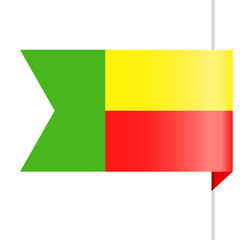 Benin Flag Vector Bookmark Icon