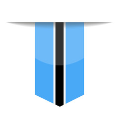 Botswana Flag Vector Bookmark Icon
