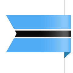 Botswana Flag Vector Bookmark Icon