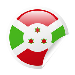 Burundi Flag Vector Round Corner Paper Icon