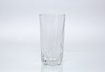 Empty glass on a white background.