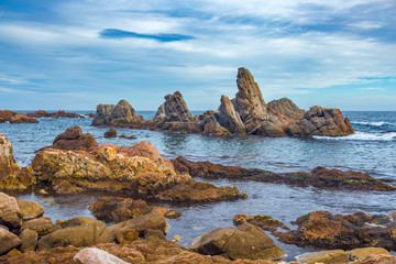 Nice detail from Costa Brava coastal in Spain, La Fosca