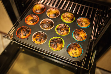 muffins on a baking tray
