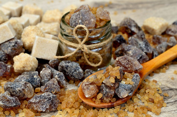 brown sugar on table